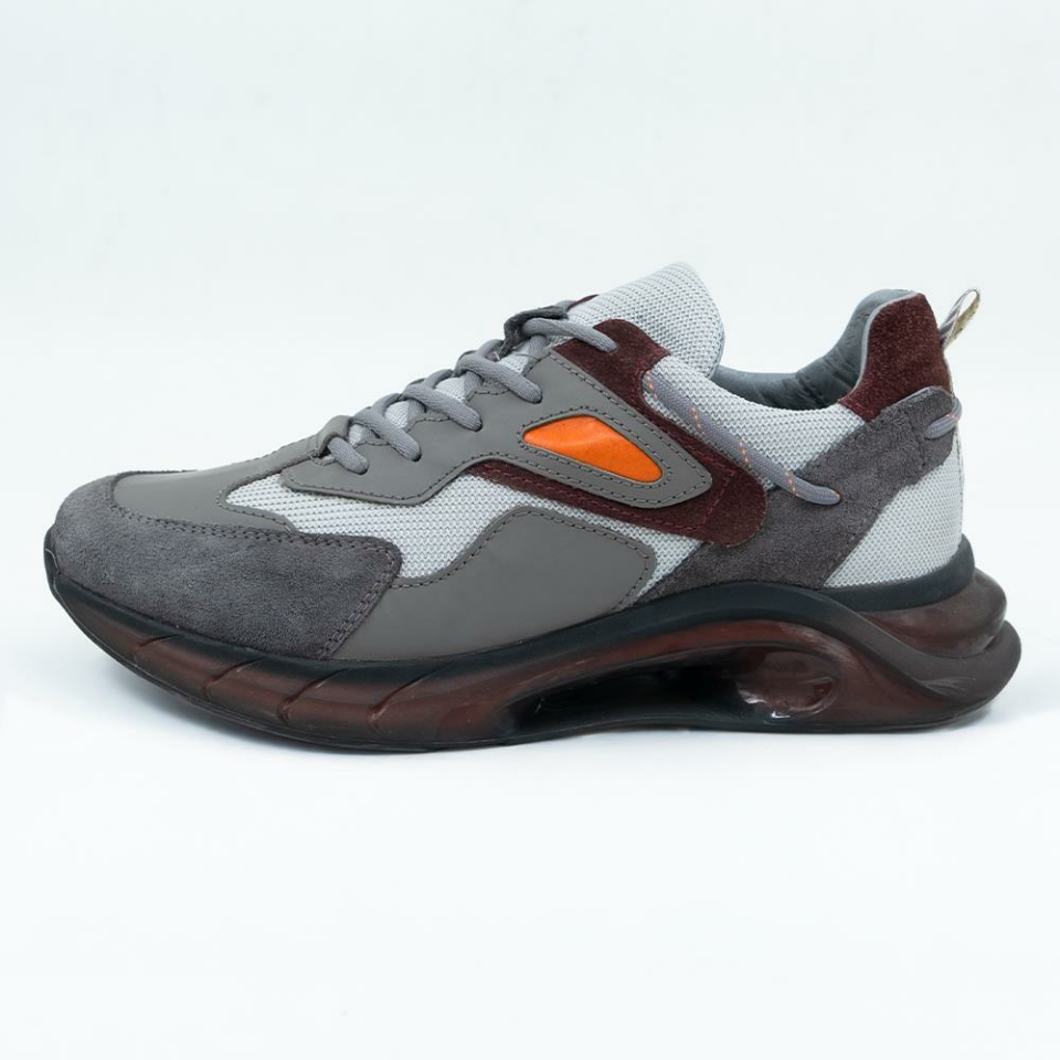 2211 Sneaker Erkek Deri Ayakkabı Gri - 44