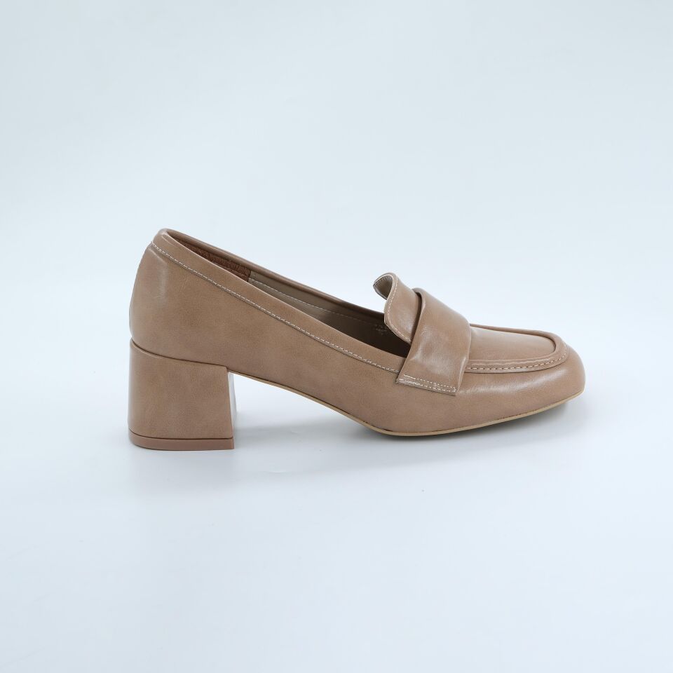 K702580 Kadın Topuklu Ayakkabı (5cm) Bej - 40