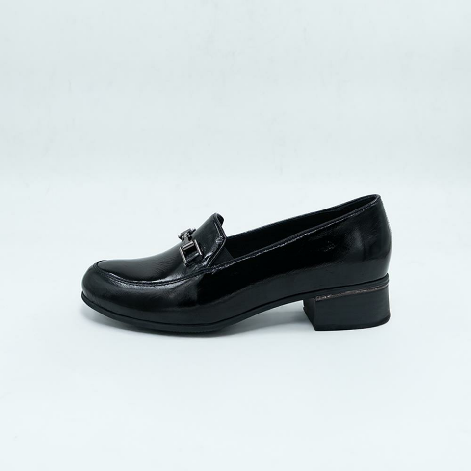 010 Kadın Deri Ayakkabı 39 - Siyah Rugan