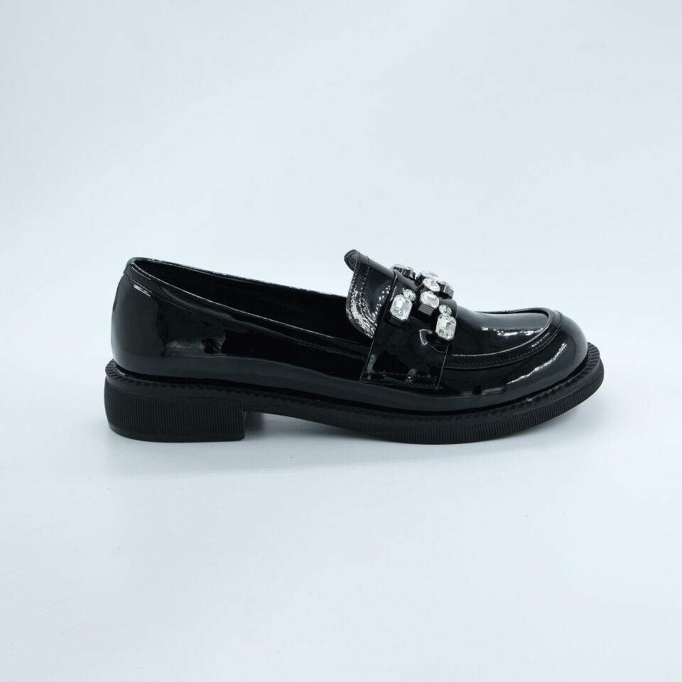 K703231 Kadın Casual Ayakkabı Siyah Rugan - 40