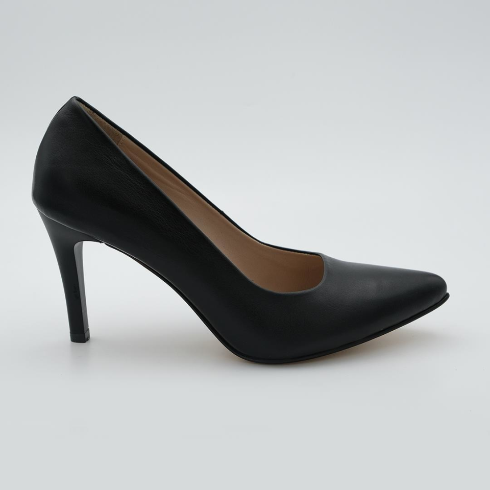4200 Kadın Deri Topuklu Ayakkabı (9cm) Siyah - 39