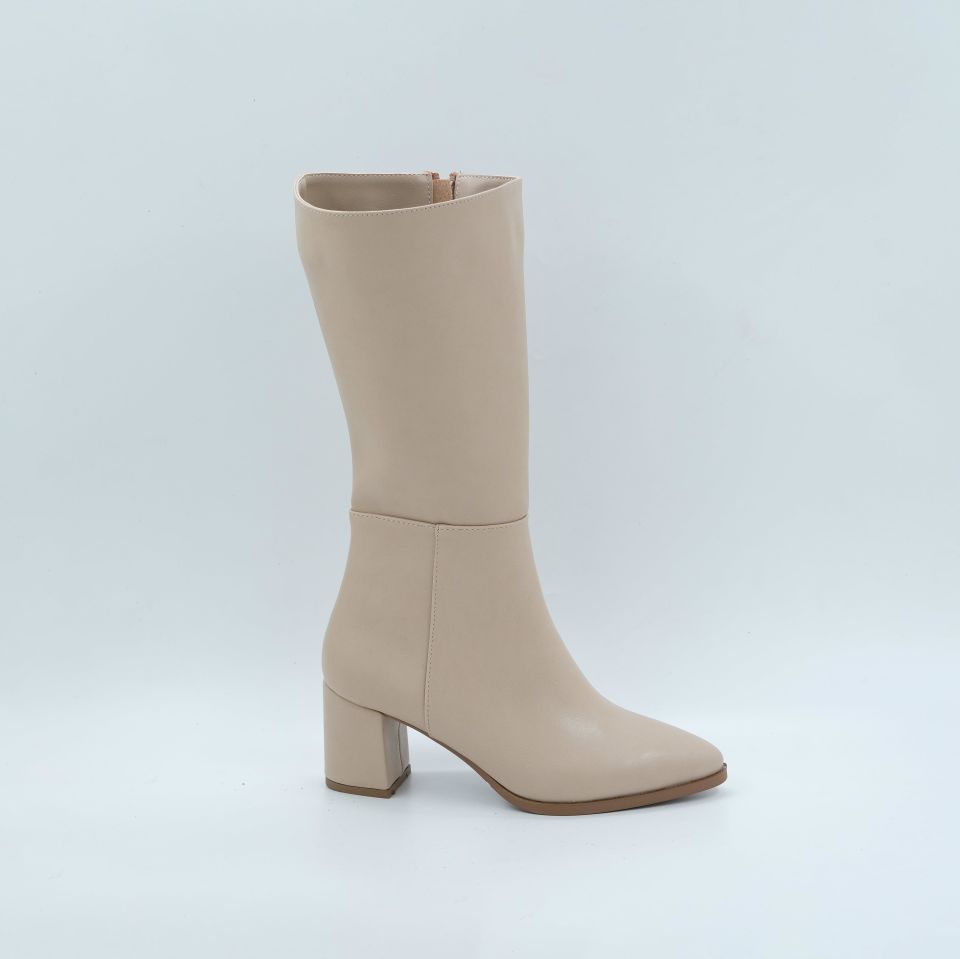 343111 Kadın Vegan Çizme Bej - 40