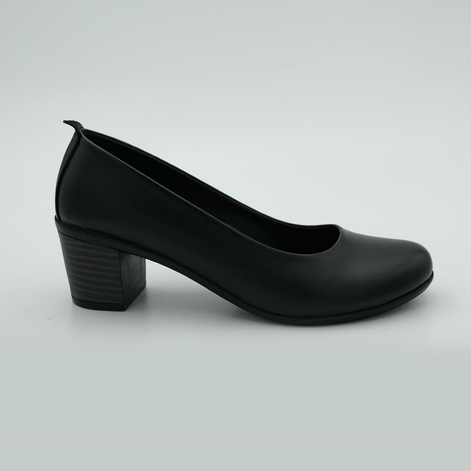 902 Kadın Deri Topuklu Ayakkabı (5 cm) Siyah - 36