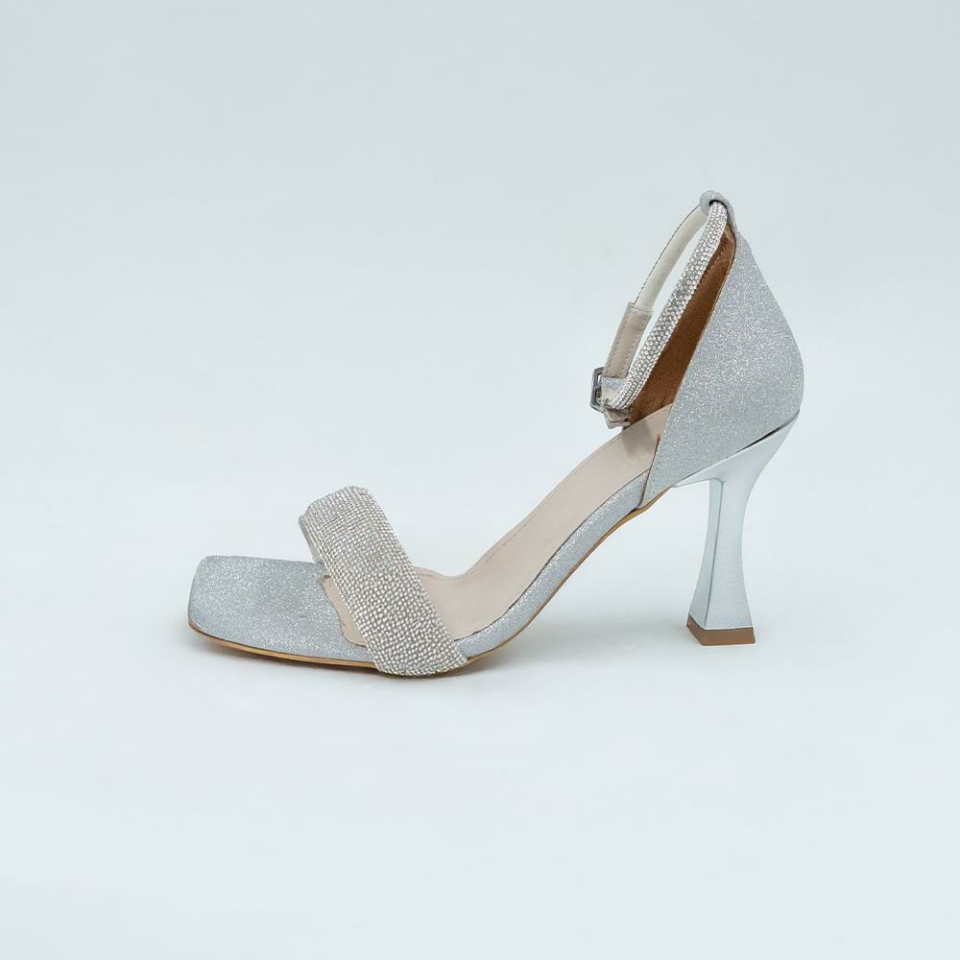 2618 Kadın Sandalet Ayakkabı 40 - Gümüş