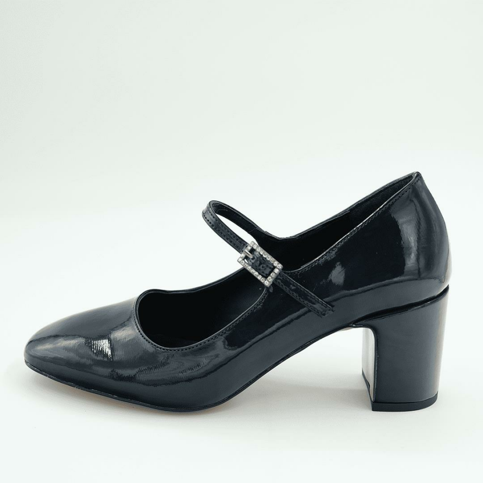 451079 Kadın Topuklu Ayakkabı (7cm) Lacivert Rugan - 38